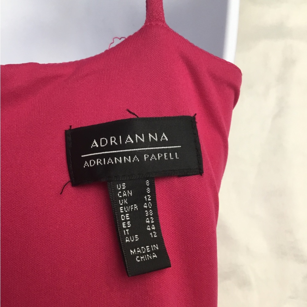 Adrianna Papell Red Halter Tiered Maxi Dress - Picture 10 of 16
